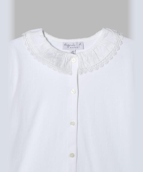 agnes b.(アニエスベー)の「キッズ コットン フリル レース ブラウス ”Volant Dentelle”(シャツ/ブラウス・キッズ・ホワイト・10YEAR/12YEAR/8YEAR/6YEAR/4YEAR)」の10枚目の写真