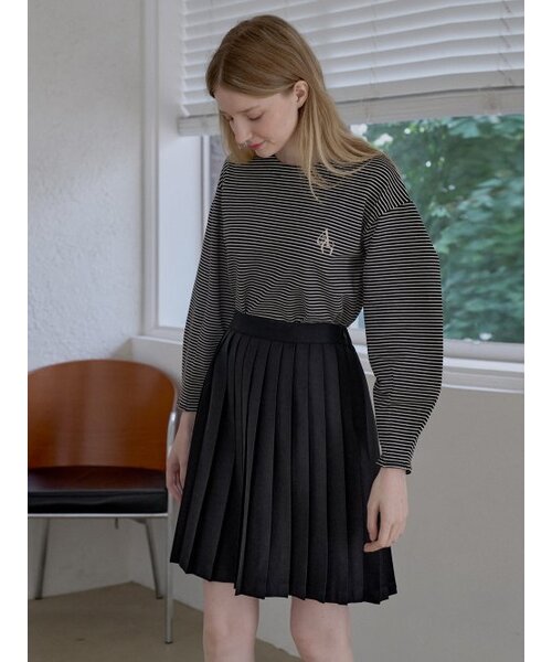 AVANT-G(アバン)の「Banding pleated mini skirt - BLACK(スカート・レディース・その他・FREE)」の3枚目の写真