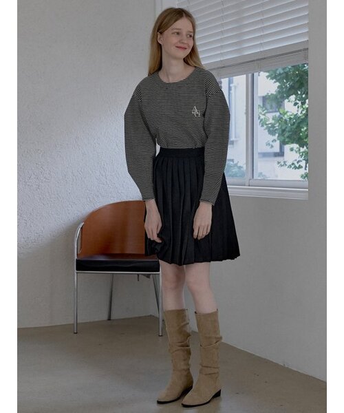 AVANT-G(アバン)の「Banding pleated mini skirt - BLACK(スカート・レディース・その他・FREE)」の4枚目の写真