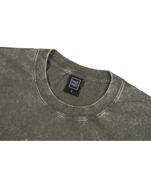 PHILIPPAKER(フィリップペイカー)の「BMCミニバスクレヨン半袖Tシャツピグメントヴィンテージグリーン(Tシャツ/カットソー・メンズ・その他・MEDIUM/LARGE/X-LARGE)」の5枚目の写真
