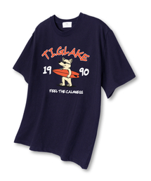サーフィンウルフ オーバーサイズ 半袖Tシャツ ネイビー
