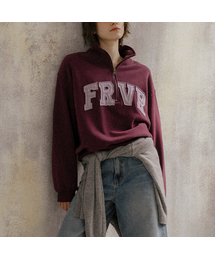 FRIVER ハーフジップスウェットシャツ [FRFA03LT02]_ワイン