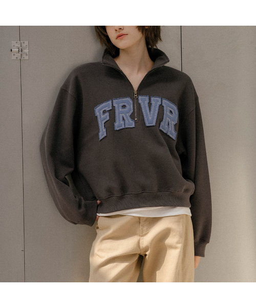 FRIVER07（フリバー07）の「FRIVER ハーフジップスウェットシャツ [FRFA03LT02]_ワイン（スウェット・レディース・チャコール/ワイン/ネイビー・FREE）」の2枚目の写真