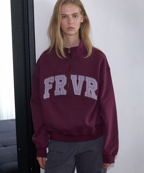 FRIVER07（フリバー07）の「FRIVER ハーフジップスウェットシャツ [FRFA03LT02]_ワイン（スウェット・レディース・チャコール/ワイン/ネイビー・FREE）」の4枚目の写真
