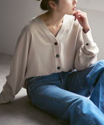 Noble | 《追加・WEB限定カラー》エステルダブルクロスカーデブラウス(シャツ/ブラウス)