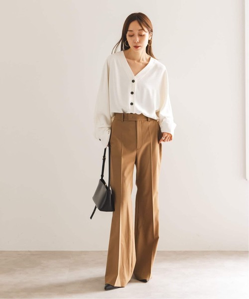 Noble（ノーブル）の「《追加・WEB限定カラー》エステルダブルクロスカーデブラウス（シャツ/ブラウス・レディース・ベージュ/ホワイト系その他/ベージュ系その他・FREE）」の9枚目の写真