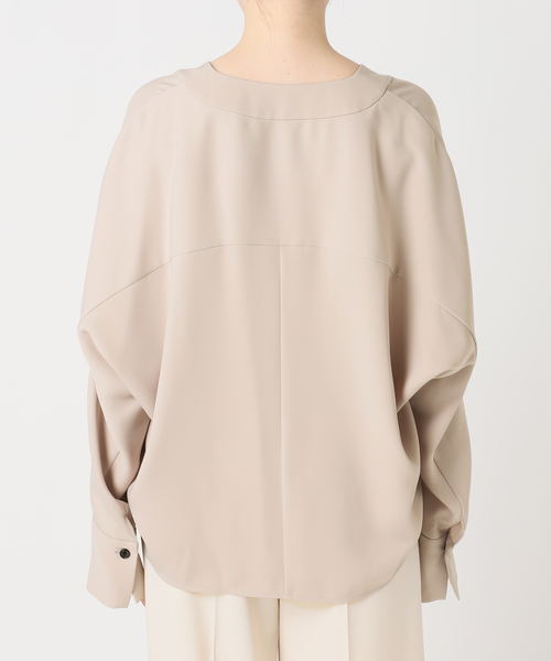 追加・WEB限定カラー》エステルダブルクロスカーデブラウス（シャツ