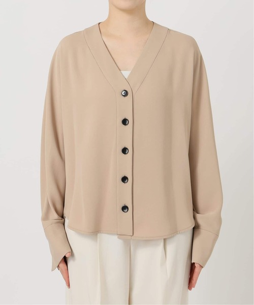 追加・WEB限定カラー》エステルダブルクロスカーデブラウス（シャツ