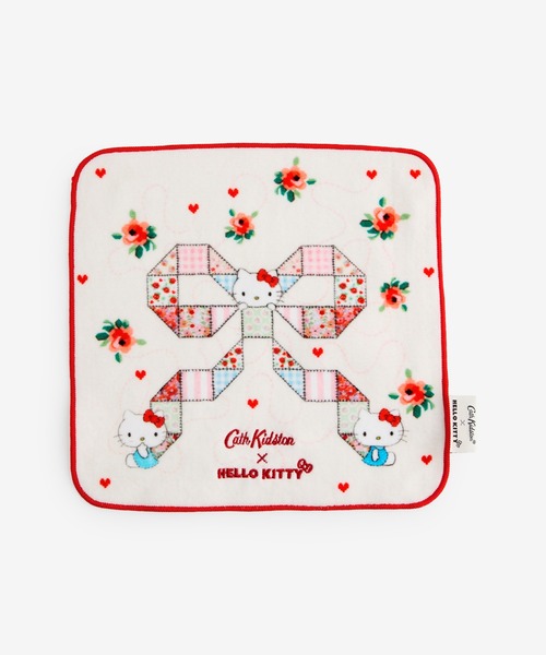 Cath Kidston(キャスキッドソン)の「Cath Kidston × Hello Kitty タオルハンカチ Patchwork(ハンカチ/ハンドタオル・キッズ・ライトピンク・FREE)」の1枚目の写真