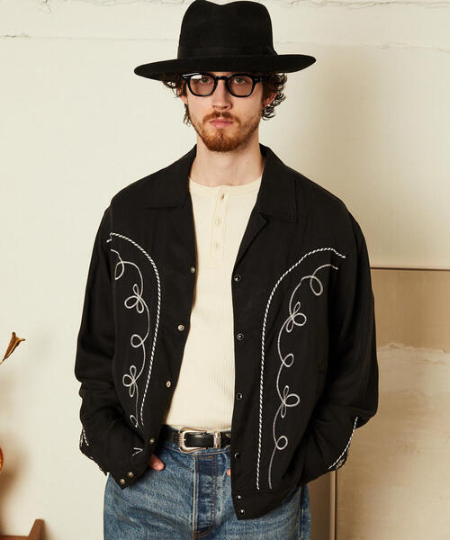 schott(ショット)の「Schott/ショット/LYOCELL WESTERN JACKET/リヨセル ウエスタンジャケット(ブルゾン・メンズ・ブラック/ベージュ・M/L/XL/2XL)」の19枚目の写真