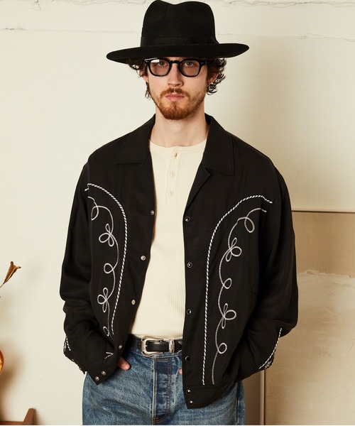 schott(ショット)の「Schott/ショット/LYOCELL WESTERN JACKET/リヨセル ウエスタンジャケット(ブルゾン・メンズ・ブラック/ベージュ・M/L/XL/2XL)」の1枚目の写真