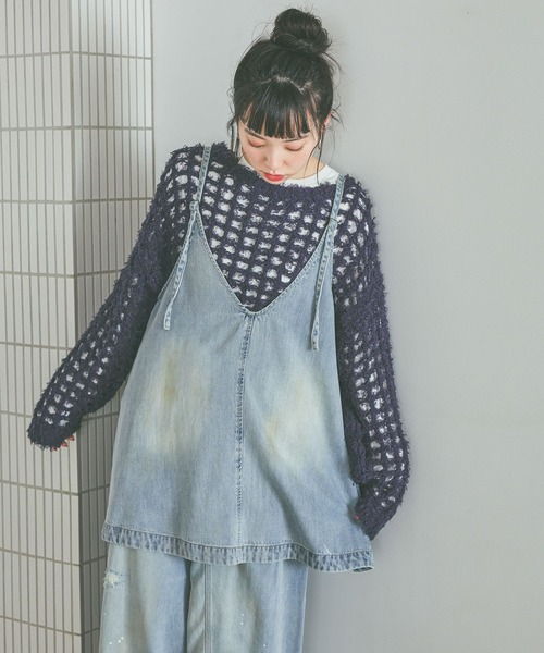 NKJ 2026SS] 2WAYZIPデニムドレス（キャミソール）｜niko and