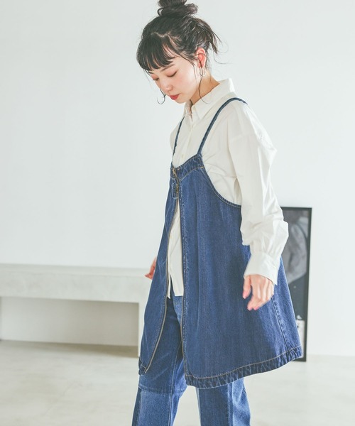 NKJ 2026SS] 2WAYZIPデニムドレス（キャミソール）｜niko and