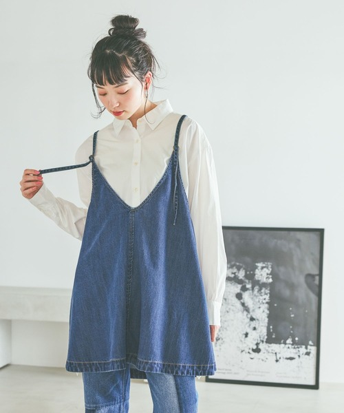 NKJ 2026SS] 2WAYZIPデニムドレス（キャミソール）｜niko and