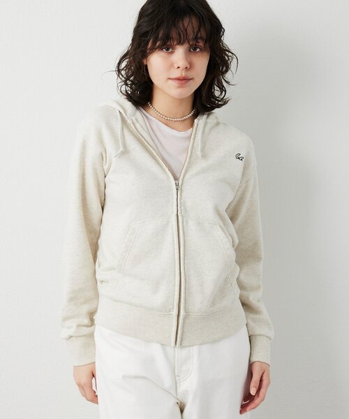 Whim Gazette(ウィムガゼット)の「ロゴ刺繍パーカー(パーカー・レディース・ホワイト系その他/ネイビー・FREE)」の3枚目の写真