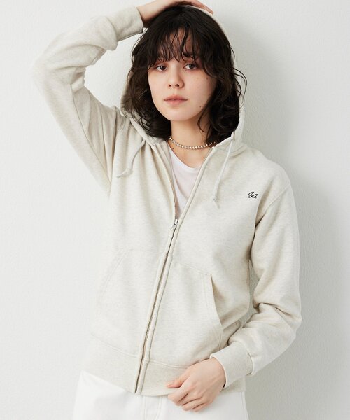 Whim Gazette(ウィムガゼット)の「ロゴ刺繍パーカー(パーカー・レディース・ホワイト系その他/ネイビー・FREE)」の6枚目の写真