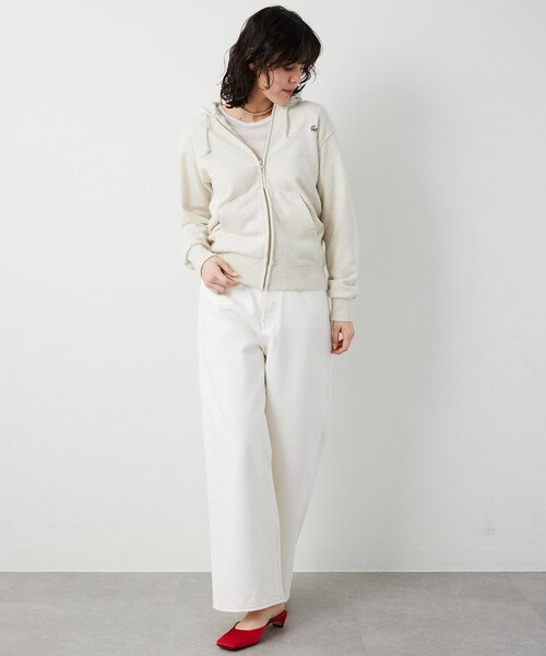 Whim Gazette(ウィムガゼット)の「ロゴ刺繍パーカー(パーカー・レディース・ホワイト系その他/ネイビー・FREE)」の8枚目の写真