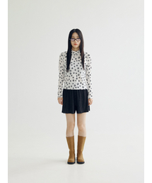 BOMNAL BOUTIQUE（ボムナルブティック）の「サークルハーフタートルネックTシャツ_ホワイト（Tシャツ/カットソー）」