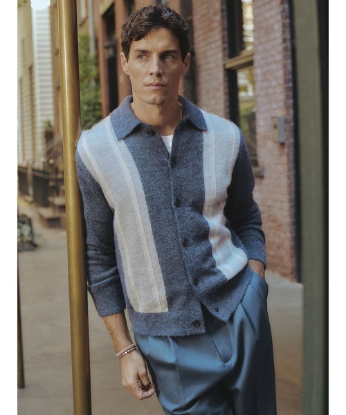 Banana Republic（バナナリパブリック）の「◆イタリアン アルパカブレンド ポロ カーディガン（カーディガン/ボレロ・メンズ・インディゴブルー・XL/L/M/S）」の2枚目の写真