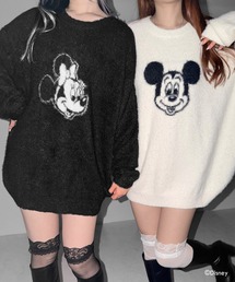 me+em select（ミームセレクト）の「【 Disney 】ミッキー&ミニーオーバーシャギーニット / Mickey & Minnie over shaggy knit（ニット/セーター）」