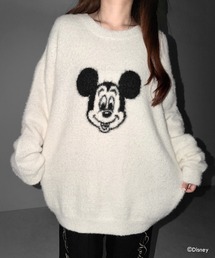 me+em select（ミームセレクト）の「【 Disney 】ミッキー&ミニーオーバーシャギーニット / Mickey & Minnie over shaggy knit（ニット/セーター）」