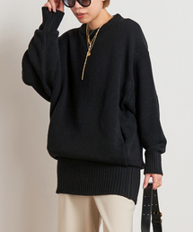 AP STUDIO | ウールカシミヤクルーネックチュニックニット(ニット/セーター)