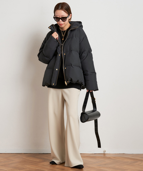 AP STUDIO（エーピーストゥディオ）の「ウールカシミヤクルーネックチュニックニット（ニット/セーター・レディース・ブラック/ブラウン/グレー・FREE）」の17枚目の写真