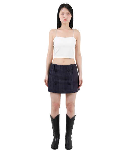 KATHARSIS(カタルシス)の「ミニスカートパンツ ネイビー ピンストライプ ONE SIZE(スカート・レディース・その他・ONE SIZE)」の2枚目の写真
