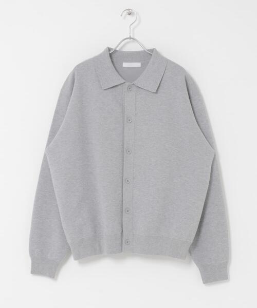 SENSE OF PLACE by URBAN RESEARCH（センスオブプレイスバイアーバンリサーチ）の「『洗濯可』スウェットライクポロカーディガン（カーディガン/ボレロ・メンズ・ライトグレー/ミント/ネイビー・MEDIUM/LARGE）」の6枚目の写真