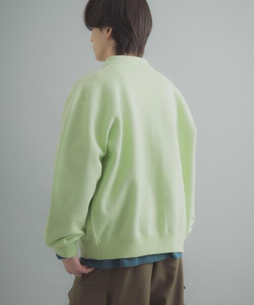 SENSE OF PLACE by URBAN RESEARCH（センスオブプレイスバイアーバンリサーチ）の「『洗濯可』スウェットライクポロカーディガン（カーディガン/ボレロ・メンズ・ライトグレー/ミント/ネイビー・MEDIUM/LARGE）」の10枚目の写真