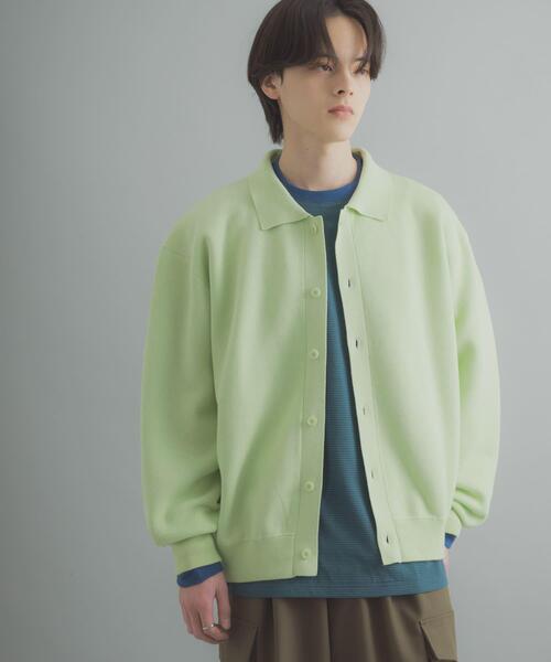 SENSE OF PLACE by URBAN RESEARCH（センスオブプレイスバイアーバンリサーチ）の「『洗濯可』スウェットライクポロカーディガン（カーディガン/ボレロ・メンズ・ライトグレー/ミント/ネイビー・MEDIUM/LARGE）」の12枚目の写真