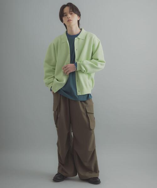 SENSE OF PLACE by URBAN RESEARCH（センスオブプレイスバイアーバンリサーチ）の「『洗濯可』スウェットライクポロカーディガン（カーディガン/ボレロ・メンズ・ライトグレー/ミント/ネイビー・MEDIUM/LARGE）」の13枚目の写真