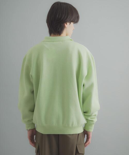 SENSE OF PLACE by URBAN RESEARCH（センスオブプレイスバイアーバンリサーチ）の「『洗濯可』スウェットライクポロカーディガン（カーディガン/ボレロ・メンズ・ライトグレー/ミント/ネイビー・MEDIUM/LARGE）」の18枚目の写真