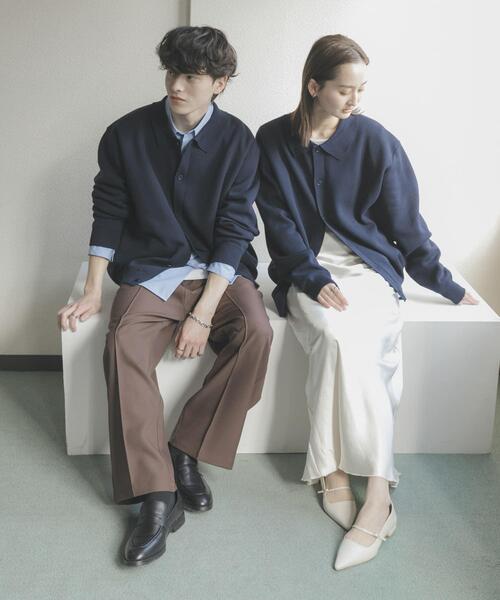 SENSE OF PLACE by URBAN RESEARCH（センスオブプレイスバイアーバンリサーチ）の「『ユニセックス』『洗濯可』スウェットライクポロカーディガン（カーディガン/ボレロ・メンズ・ミント/ネイビー/ライトグレー・MEDIUM/LARGE）」の17枚目の写真