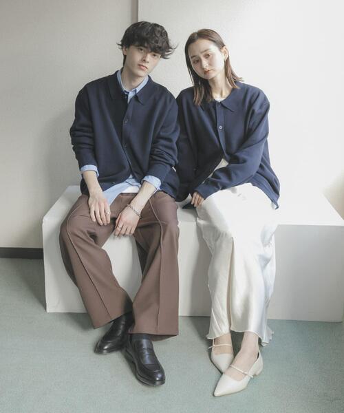 SENSE OF PLACE by URBAN RESEARCH（センスオブプレイスバイアーバンリサーチ）の「『ユニセックス』『洗濯可』スウェットライクポロカーディガン（カーディガン/ボレロ・メンズ・ミント/ネイビー/ライトグレー・MEDIUM/LARGE）」の18枚目の写真