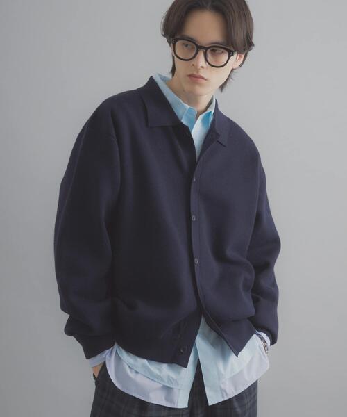 SENSE OF PLACE by URBAN RESEARCH（センスオブプレイスバイアーバンリサーチ）の「『ユニセックス』『洗濯可』スウェットライクポロカーディガン（カーディガン/ボレロ・メンズ・ミント/ネイビー/ライトグレー・MEDIUM/LARGE）」の21枚目の写真