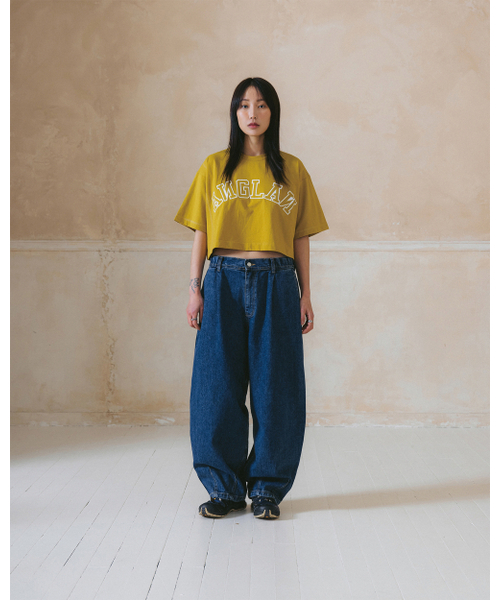 ANGLAN（アングラン）の「[AG.W] Applique Crop Half Tee - Mustard（Tシャツ/カットソー・レディース・その他・ONE SIZE）」の6枚目の写真