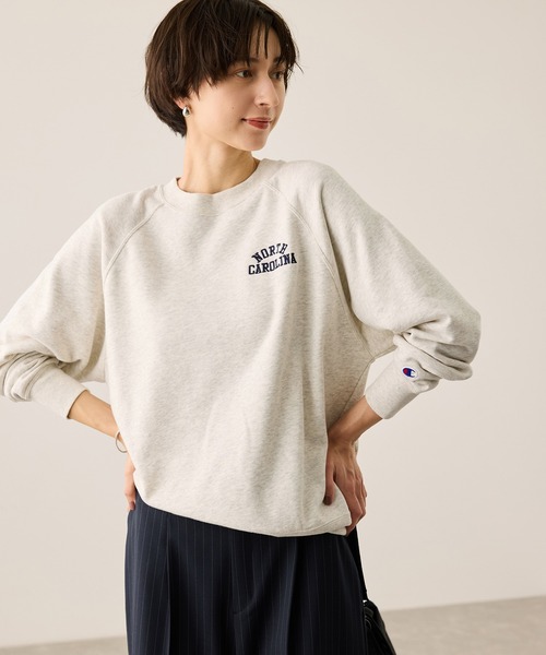 Champion（チャンピオン）の「【Champion/チャンピオン別注】アソートロゴスウェットプルオーバー/リンクコーデ（スウェット・レディース・ホワイト系その他5/ホワイト系その他6/サックスブルー/ブラウン・FREE）」の9枚目の写真