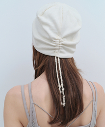 MILLO WOMEN（ミロウーマン）の「ワッフルストリングビーニー [アイボリー]（ニットキャップ/ビーニー）」