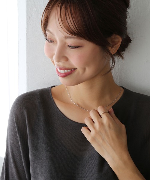 colleca la（コレカラ）の「[silver925]ベーシックチェーンスキンネックレス〈金属アレルギー対応〉（ネックレス・レディース・ゴールド/シルバー・FREE）」の3枚目の写真