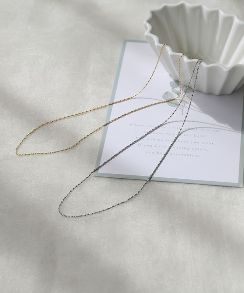 colleca la（コレカラ）の「[silver925]ベーシックチェーンスキンネックレス〈金属アレルギー対応〉（ネックレス・レディース・ゴールド/シルバー・FREE）」の5枚目の写真