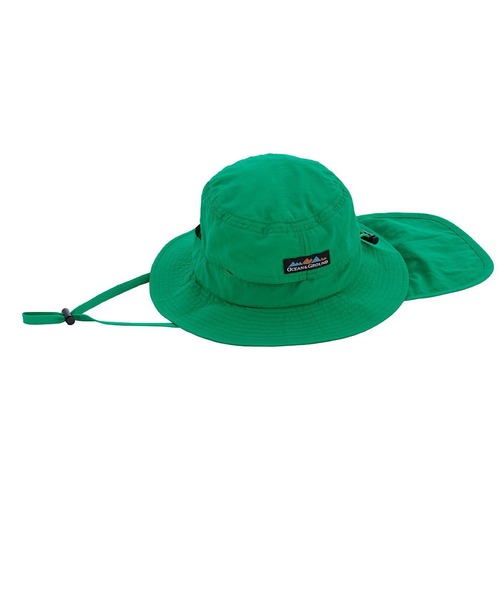 Ocean&Ground（オーシャン&グラウンド）の「【撥水加工/UVカット】アドベンチャーHAT（ハット・キッズ・グリーン/ネイビー/イエロー/パープル/ブラック/レッド/ピンク・56/54/52/50）」の2枚目の写真