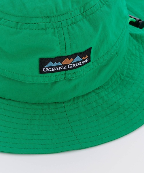 Ocean&Ground（オーシャン&グラウンド）の「【撥水加工/UVカット】アドベンチャーHAT（ハット・キッズ・グリーン/ネイビー/イエロー/パープル/ブラック/レッド/ピンク・56/54/52/50）」の22枚目の写真