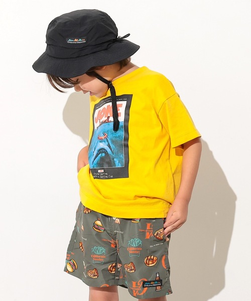 Ocean&Ground（オーシャン&グラウンド）の「【撥水加工/UVカット】アドベンチャーHAT（ハット・キッズ・グリーン/ネイビー/イエロー/パープル/ブラック/レッド/ピンク・56/54/52/50）」の12枚目の写真