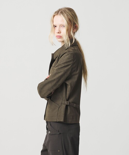 ATTISESSION(アティセッション)の「<ATTISESSION>スエードライク 3ポケット ジャケット(その他アウター・レディース・パープル/オリーブ・36/38)」の4枚目の写真