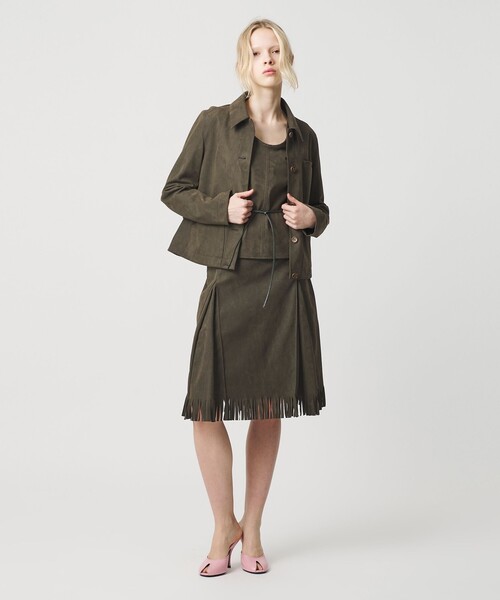 ATTISESSION(アティセッション)の「<ATTISESSION>スエードライク 3ポケット ジャケット(その他アウター・レディース・パープル/オリーブ・36/38)」の6枚目の写真