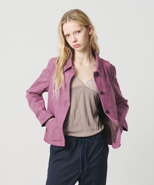 ATTISESSION(アティセッション)の「<ATTISESSION>スエードライク 3ポケット ジャケット(その他アウター・レディース・パープル/オリーブ・36/38)」の7枚目の写真