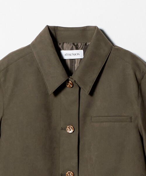 ATTISESSION(アティセッション)の「<ATTISESSION>スエードライク 3ポケット ジャケット(その他アウター・レディース・パープル/オリーブ・36/38)」の11枚目の写真