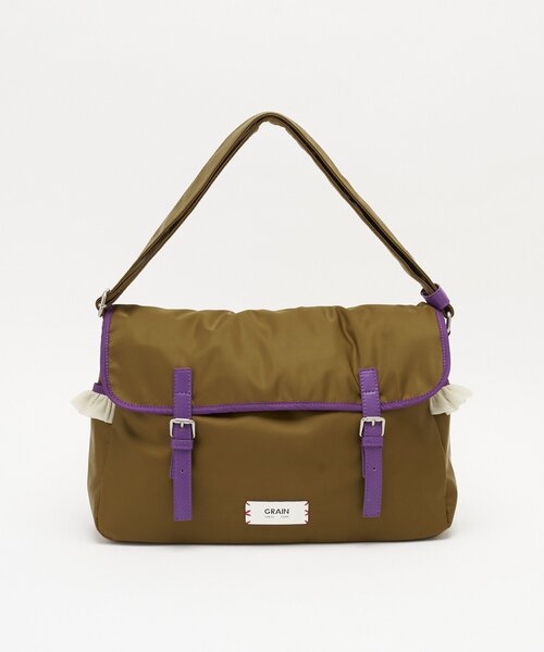 GRAIN（グレイン）の「【GRAIN/グレイン】チュールフリルメッセンジャーバッグ（ショルダーバッグ・レディース・ブラック/ブラウン/カーキ・FREE）」の12枚目の写真