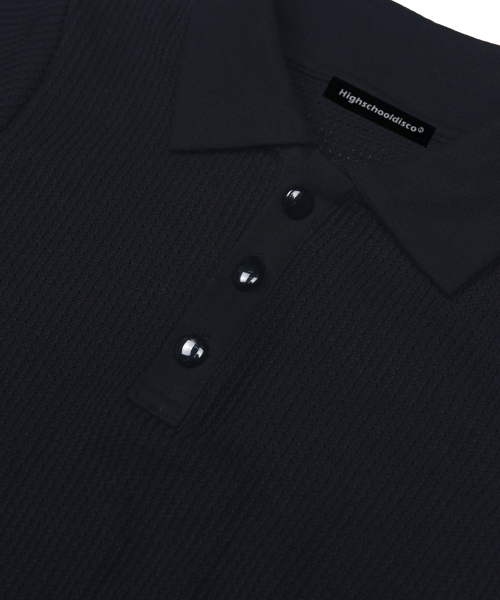 HIGH SCHOOL DISCO（ハイスクールディスコ）の「See Through PK Shirt_Black（ポロシャツ・レディース・その他・FREE）」の3枚目の写真
